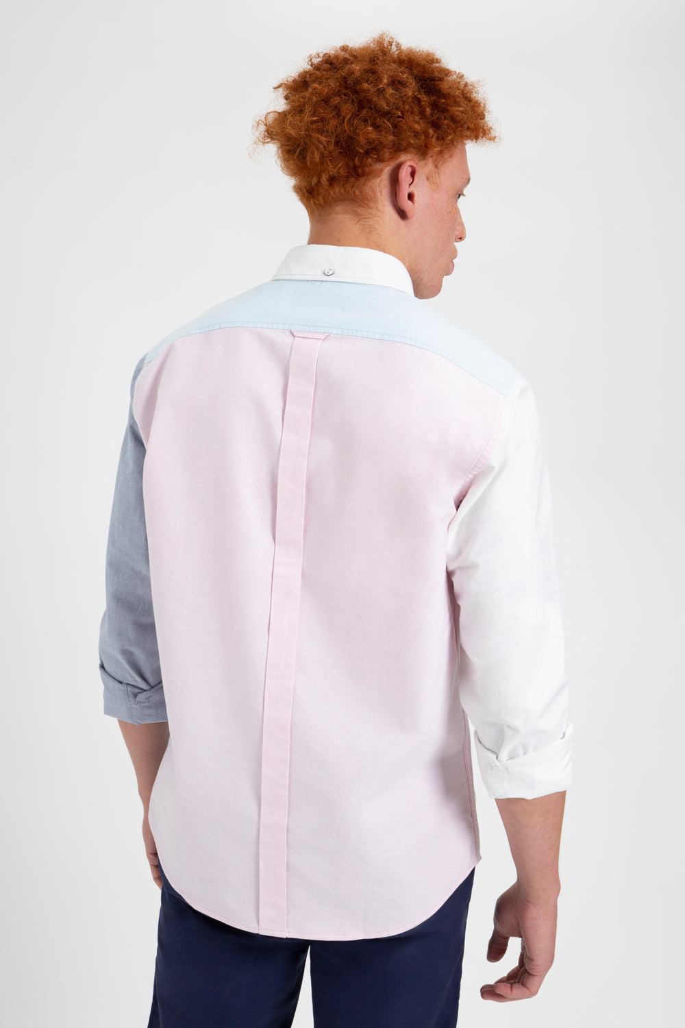 Chemises Ben Sherman Varsity Oxford Color Blocked Organic Rose | 92187-RGNZ