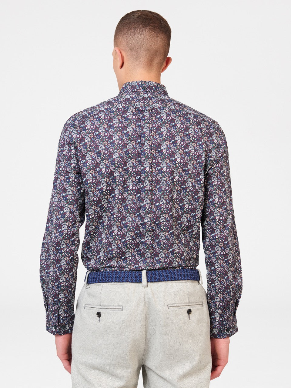 Chemises Ben Sherman Winter Floral Violette | 34860-VPNC