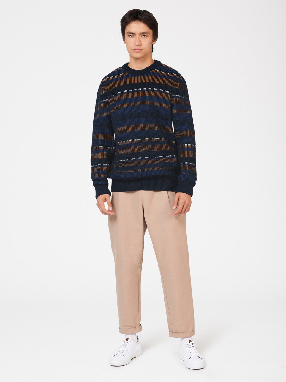 Knitwear Ben Sherman B by Ben Sherman Stripe Bleu Marine | 89142-JMWB