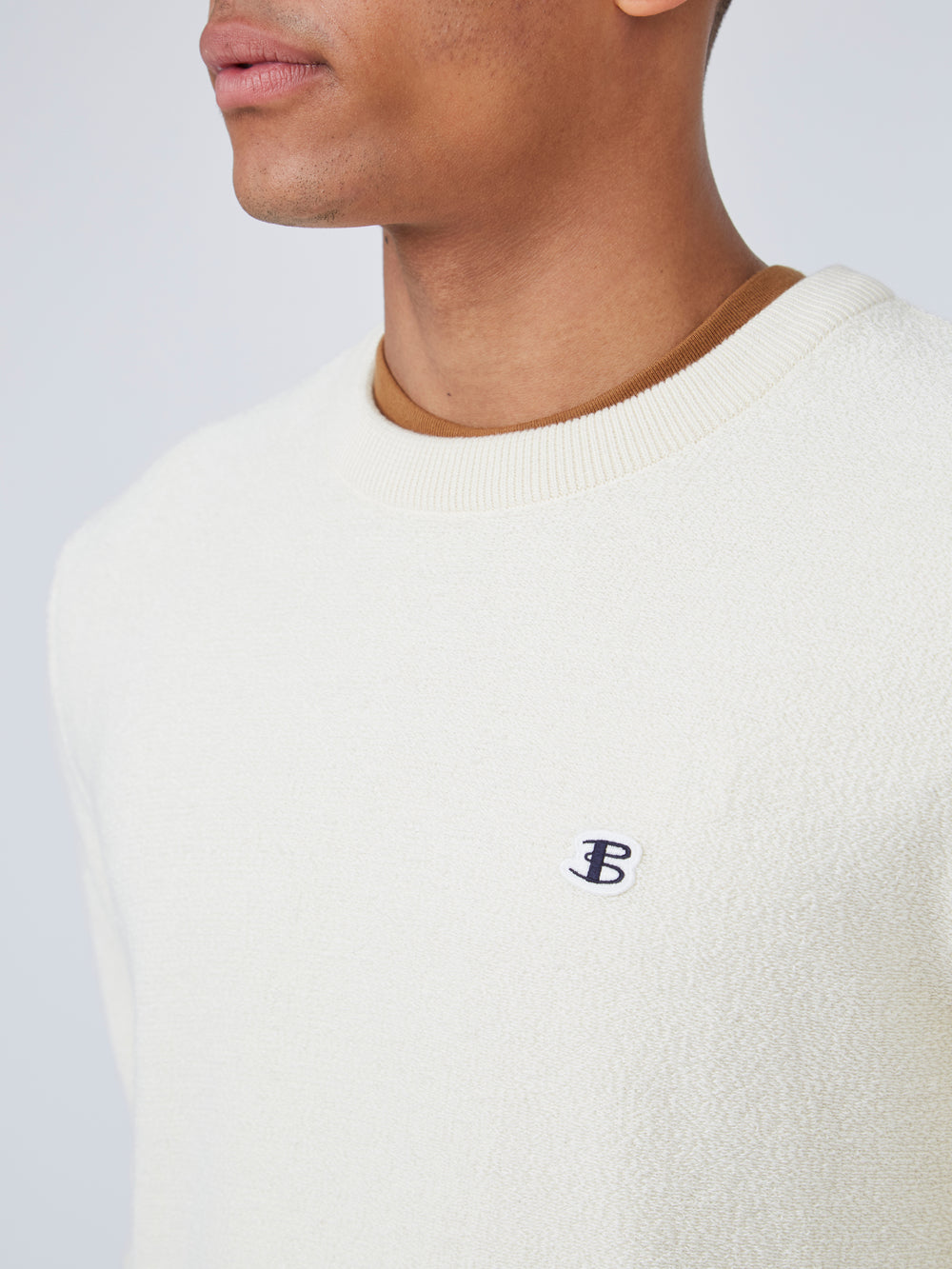 Knitwear Ben Sherman B by Ben Sherman Textured Blanche | 12548-TISF