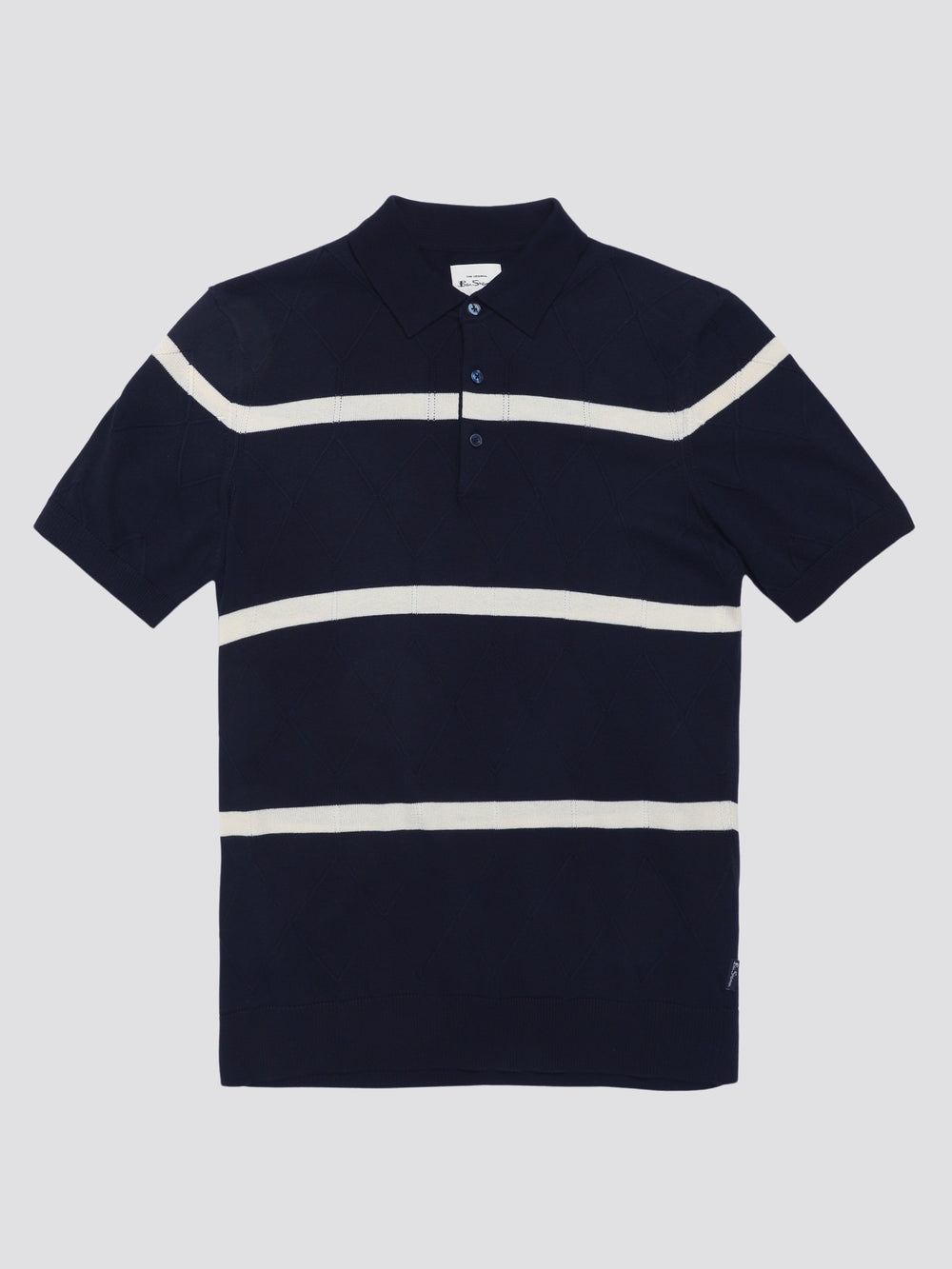 Knitwear Ben Sherman Signature Argyle Stripe Polo Bleu Marine | 54701-QVXF