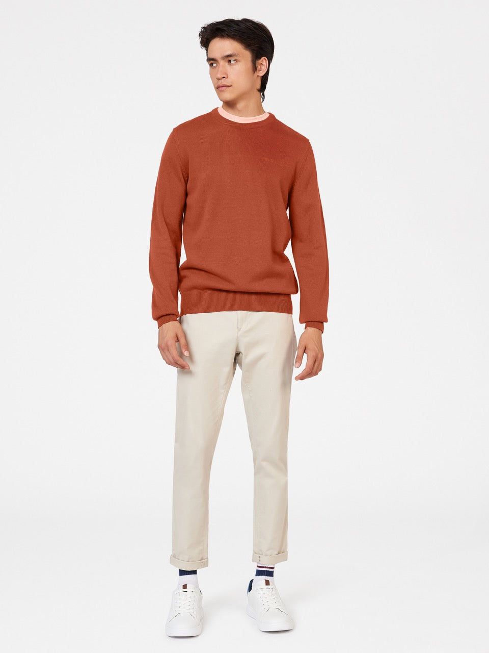 Knitwear Ben Sherman Signature Crewneck Orange | 21958-VRMA