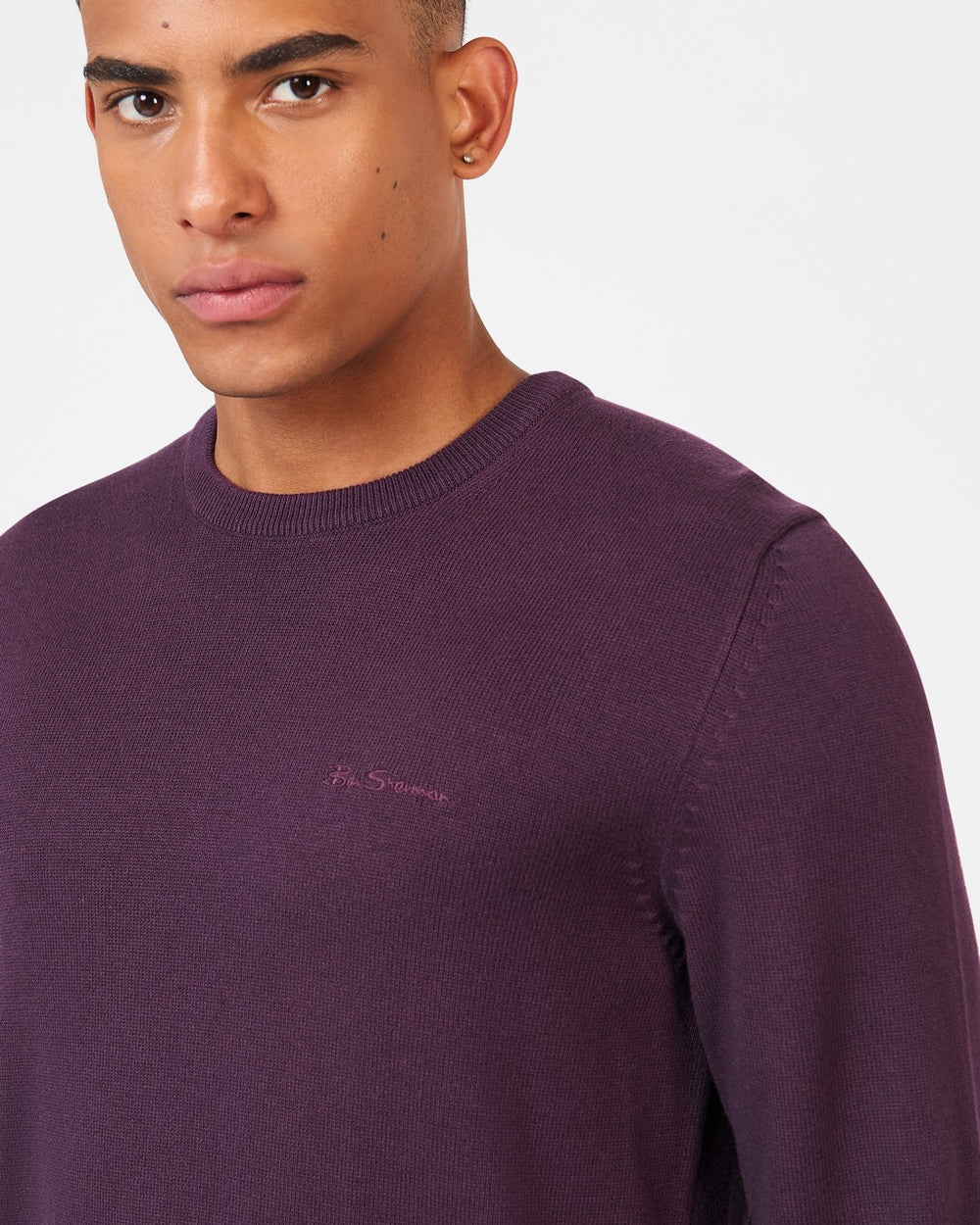 Knitwear Ben Sherman Signature Crewneck Violette | 59017-PXJD