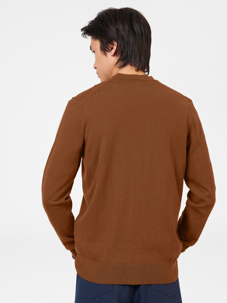 Knitwear Ben Sherman Signature Merino Cardigan Marron | 60579-UVZN