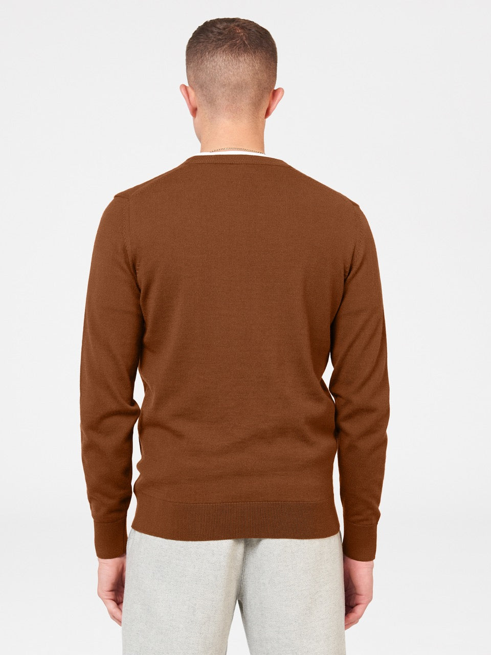 Knitwear Ben Sherman Signature Merino Crewneck Marron | 80491-VAKD