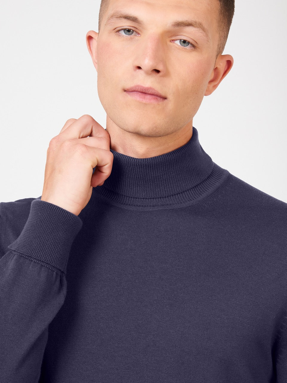 Knitwear Ben Sherman Signature Roll Neck Violette | 10597-BOHG