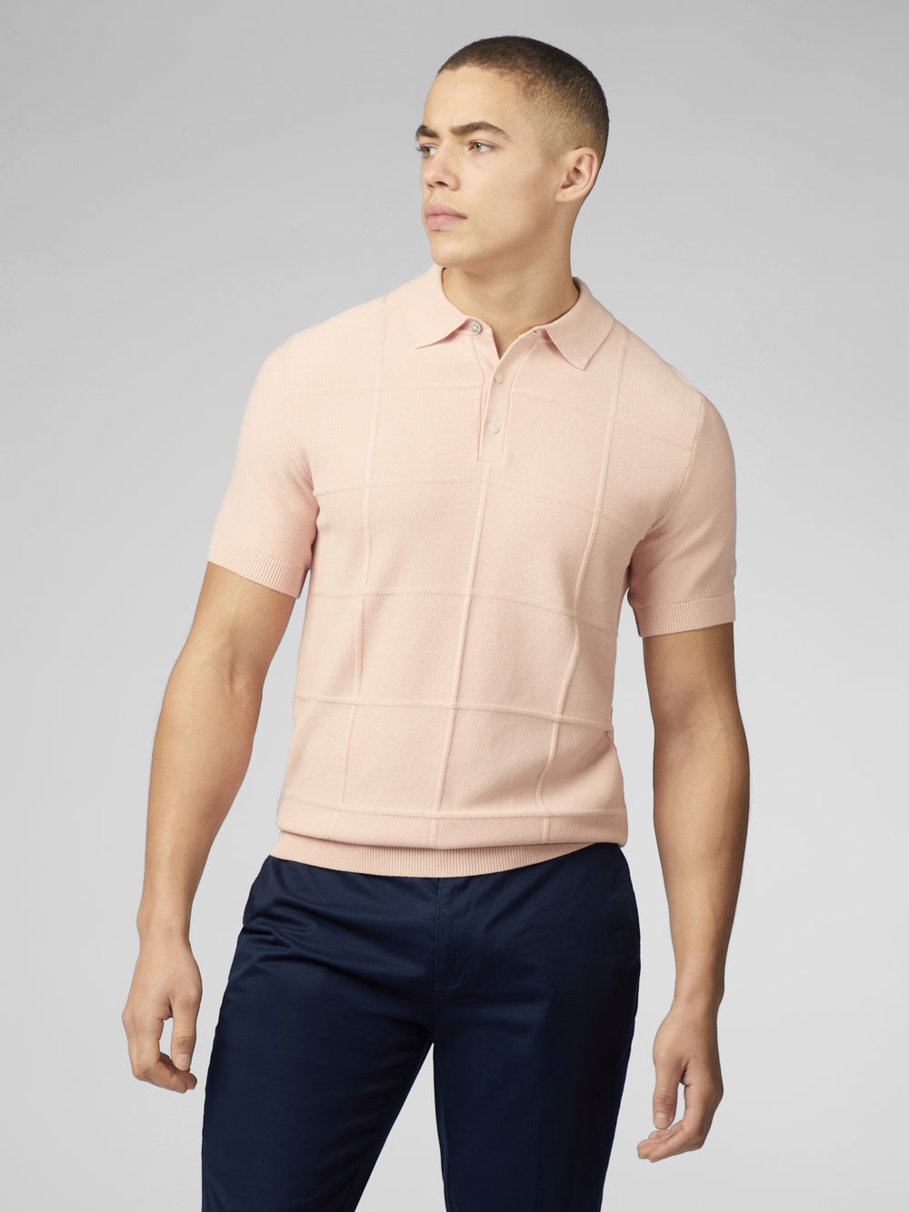 Knitwear Ben Sherman Signature Textured Polo Rose | 32685-ASQV