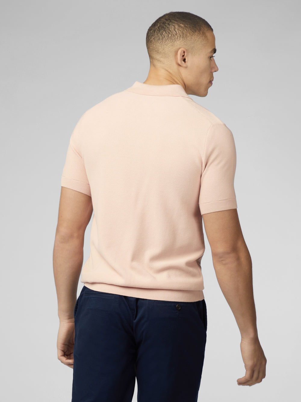 Knitwear Ben Sherman Signature Textured Polo Rose | 32685-ASQV