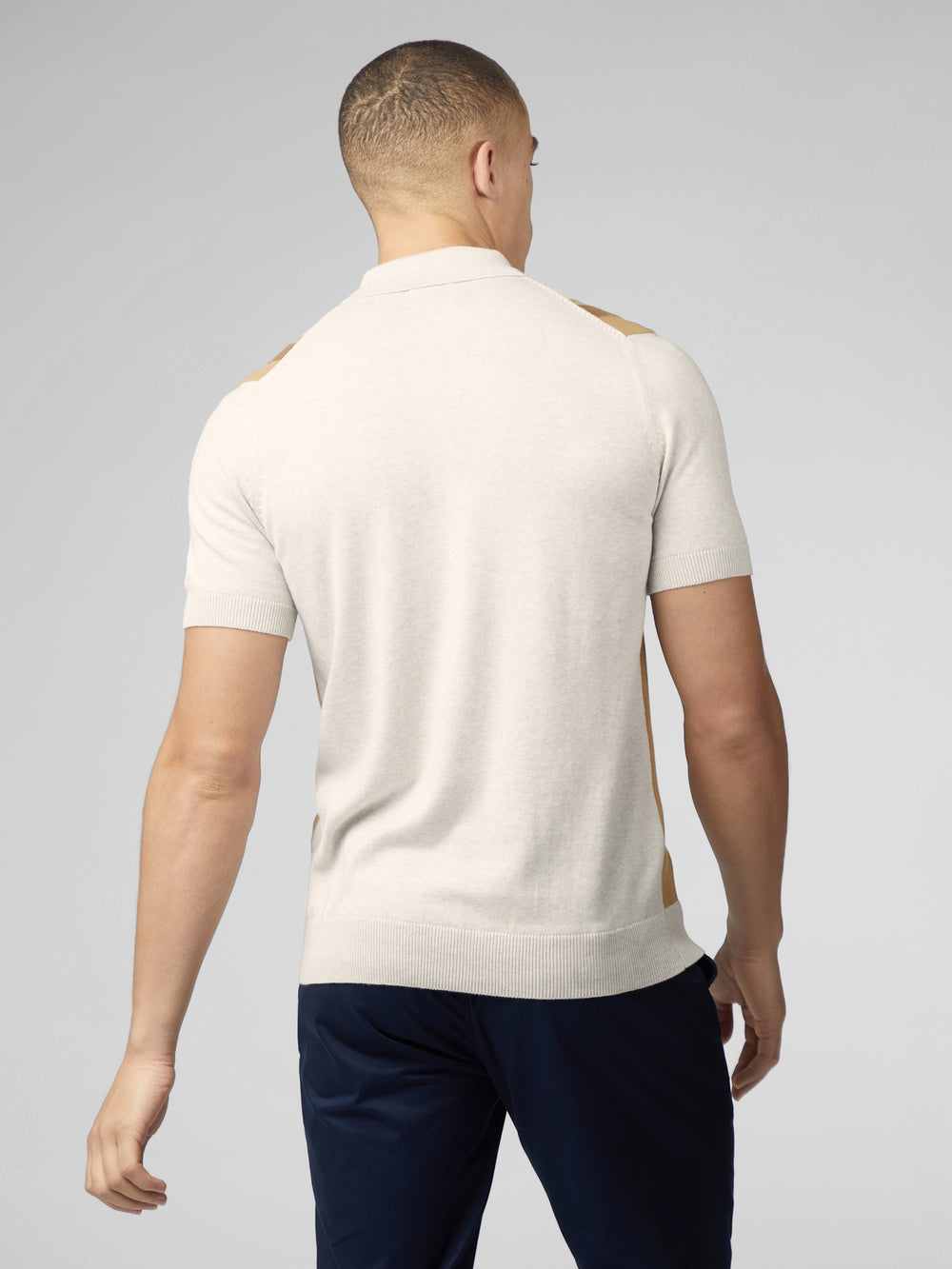 Knitwear Ben Sherman Signature Vertical Stripe Polo Blanche | 37945-ZASX