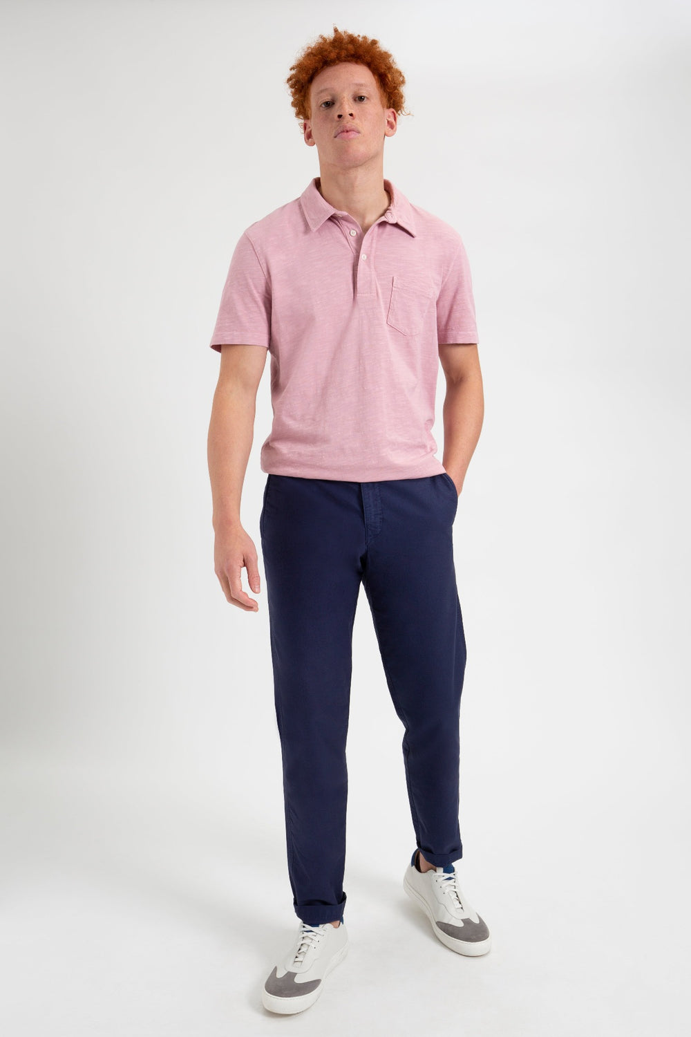 Pantalon Ben Sherman Beatnik Oxford Slim Taper Garment Dye Chino Bleu Marine | 32970-QUYV