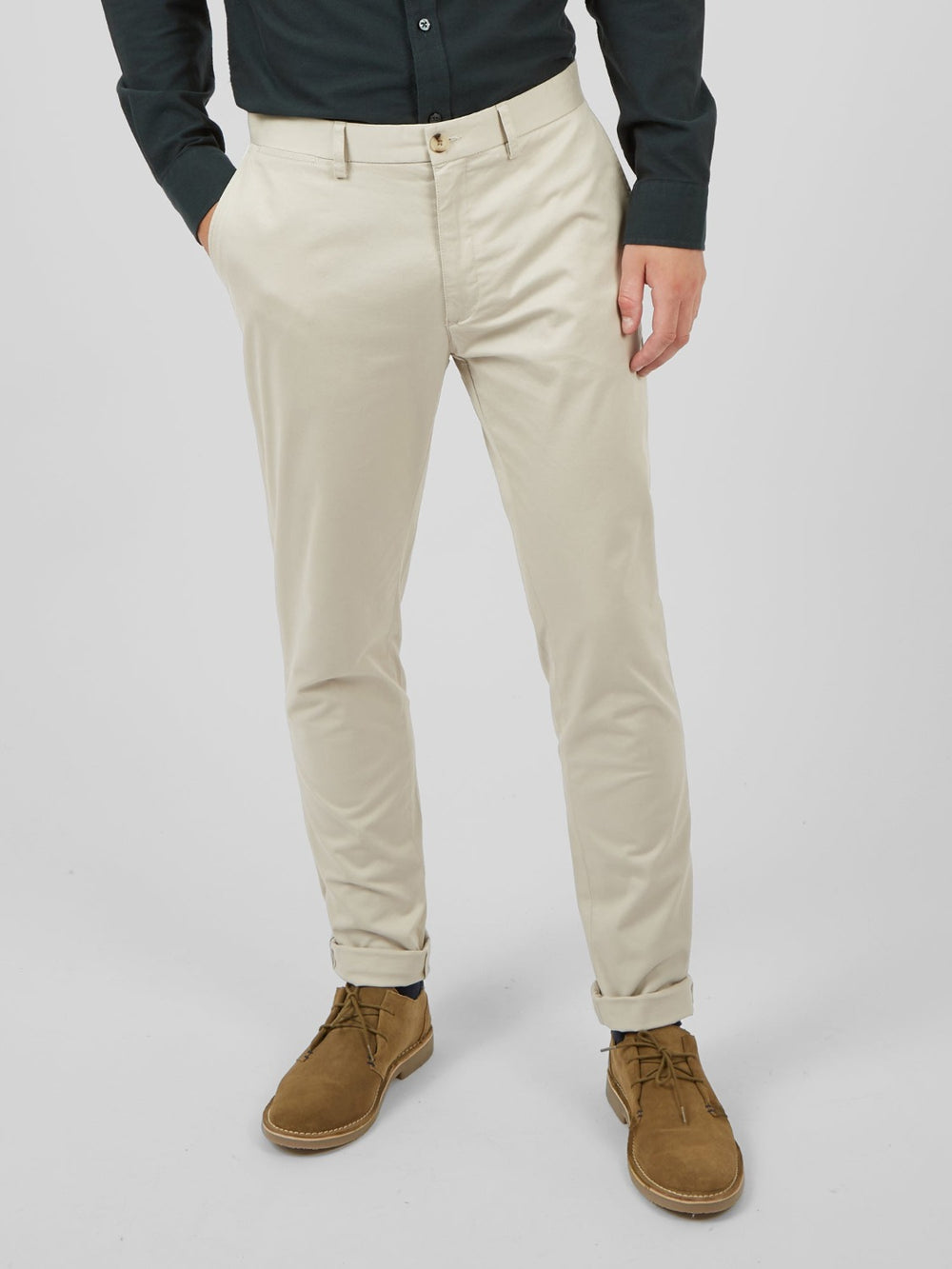 Pantalon Ben Sherman Signature Skinny Stretch Chino Blanche | 08649-INYU