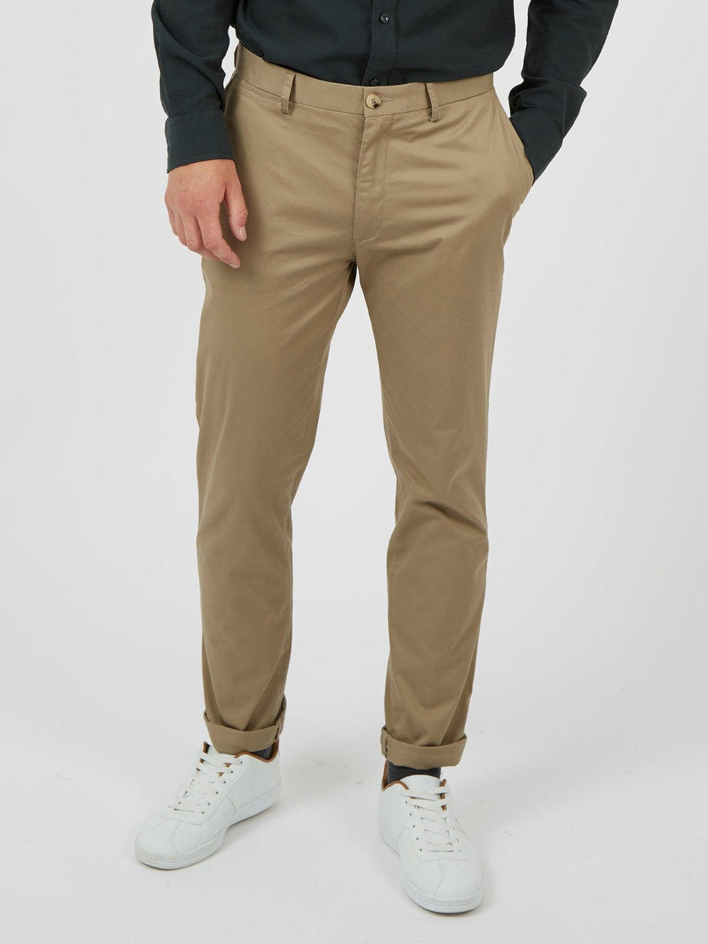 Pantalon Ben Sherman Signature Skinny Stretch Chino Grise | 13897-FJSK