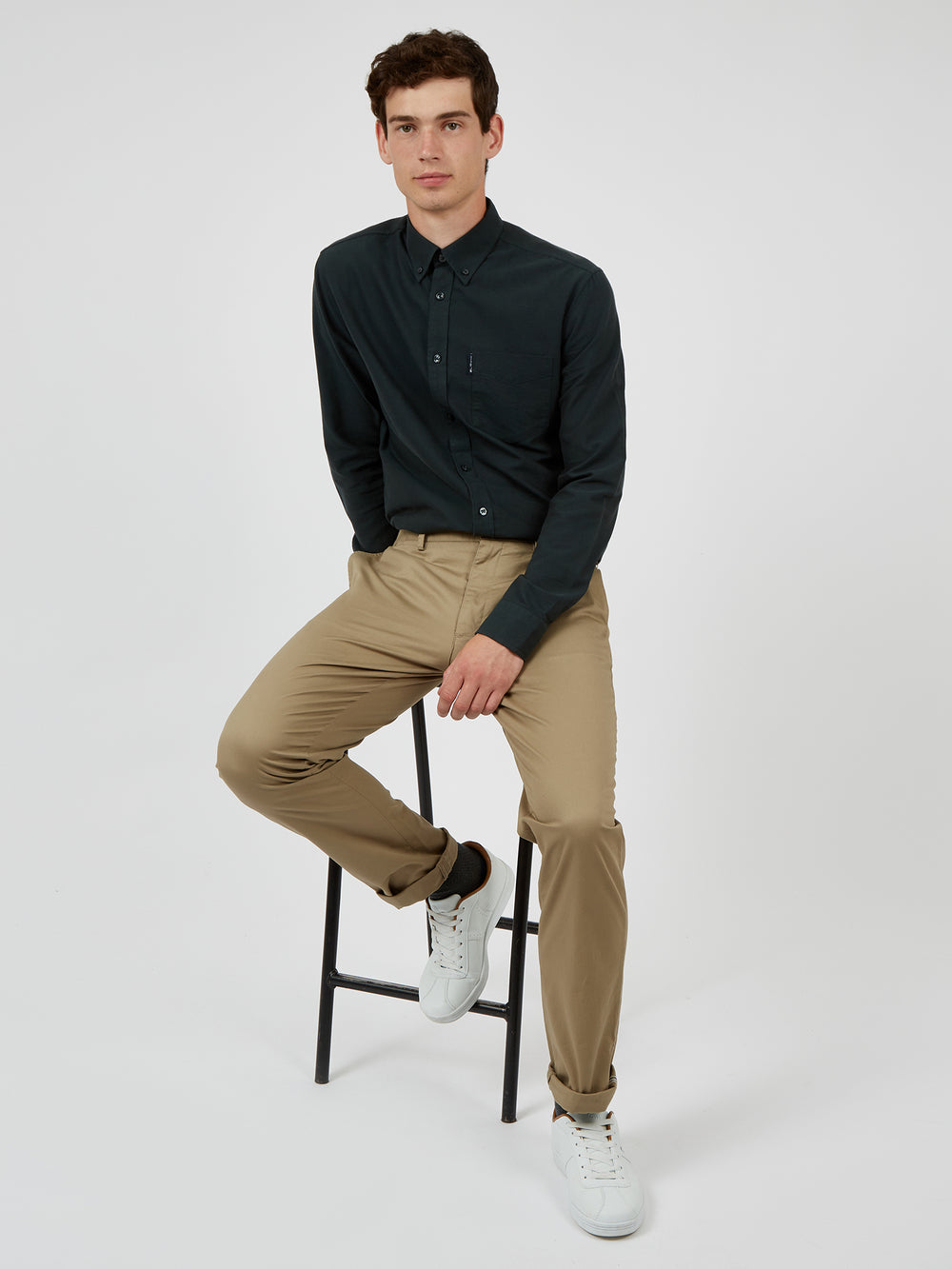 Pantalon Ben Sherman Signature Skinny Stretch Chino Grise | 13897-FJSK