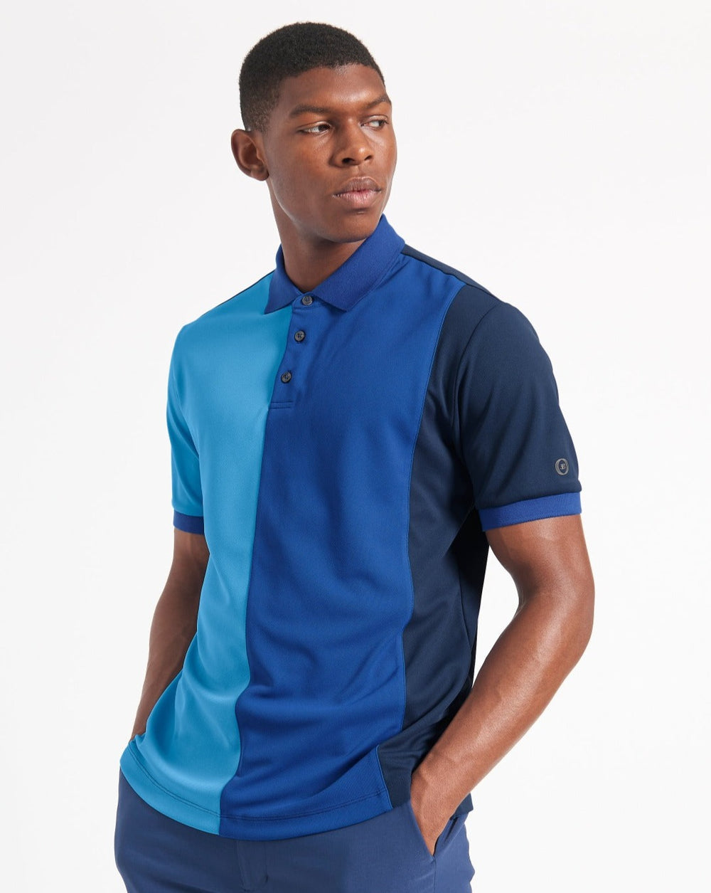 Polos Ben Sherman 360 Motion Stretch Colorblock Bleu Bleu Royal | 14586-IWTK