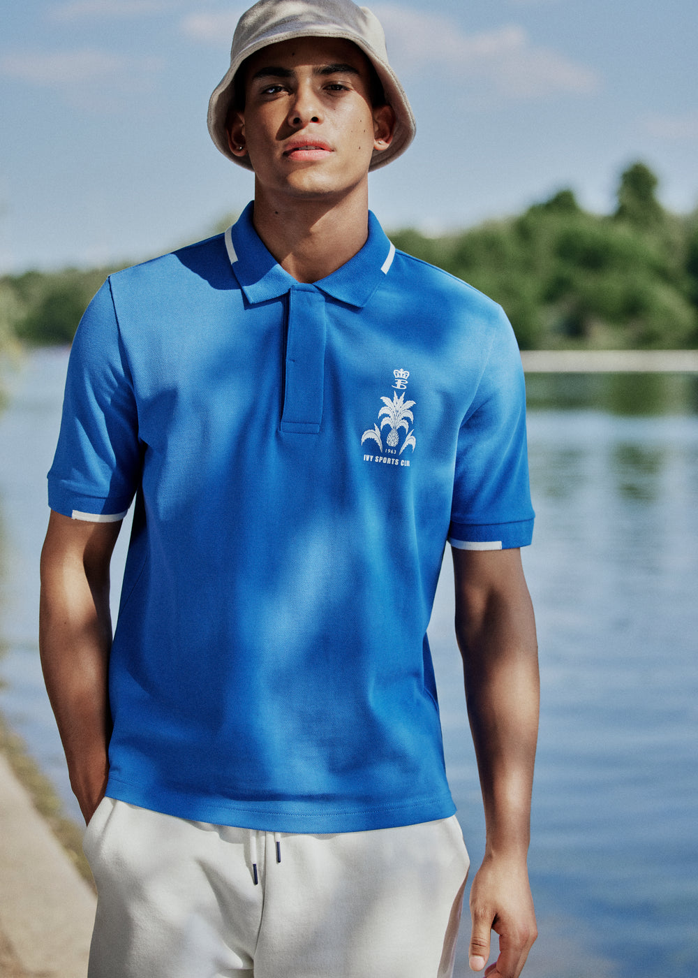 Polos Ben Sherman B by Ben Sherman Sports Club Embroidered Bleu | 65782-RVHM