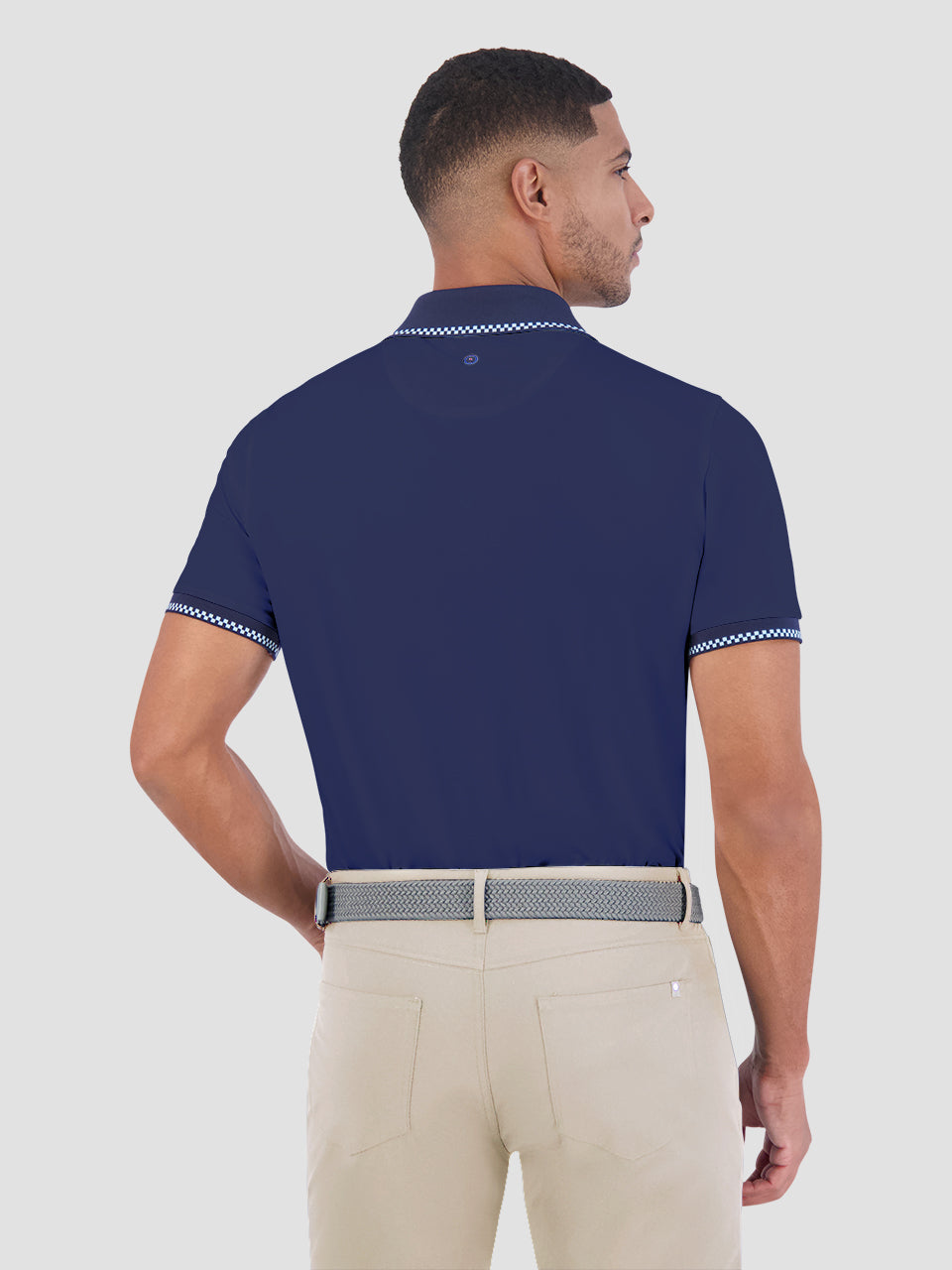 Polos Ben Sherman Checker Rib Air Pique Sports Fit Bleu Marine | 67809-VUAO