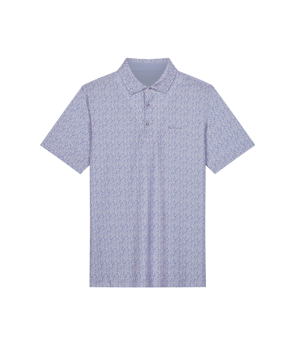 Polos Ben Sherman Mini Guitar Tech Jersey Sports Fit Violette | 46517-QNKW