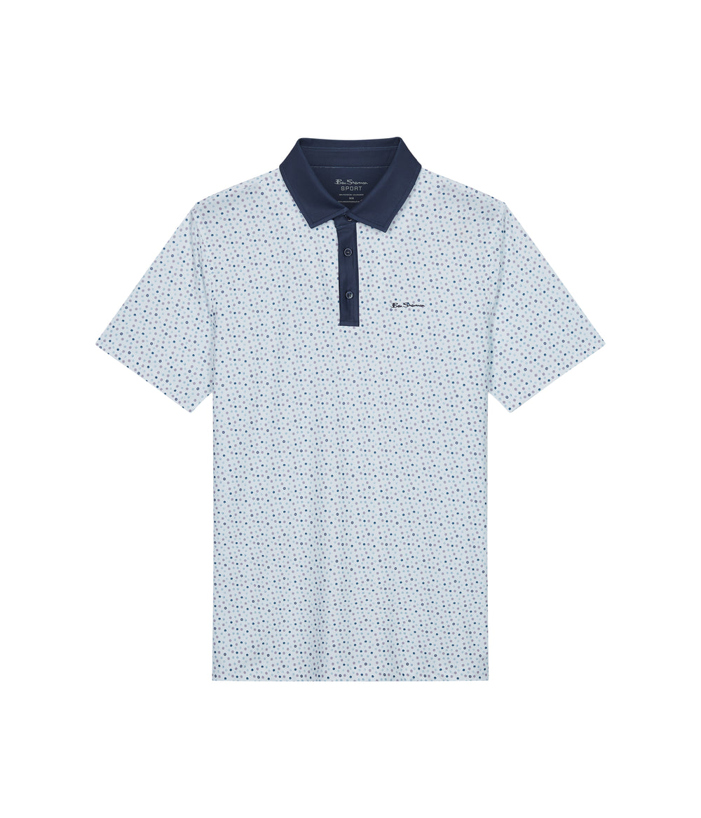 Polos Ben Sherman Polka Dots Tech Jersey Sports Fit Blanche | 59817-OQKC