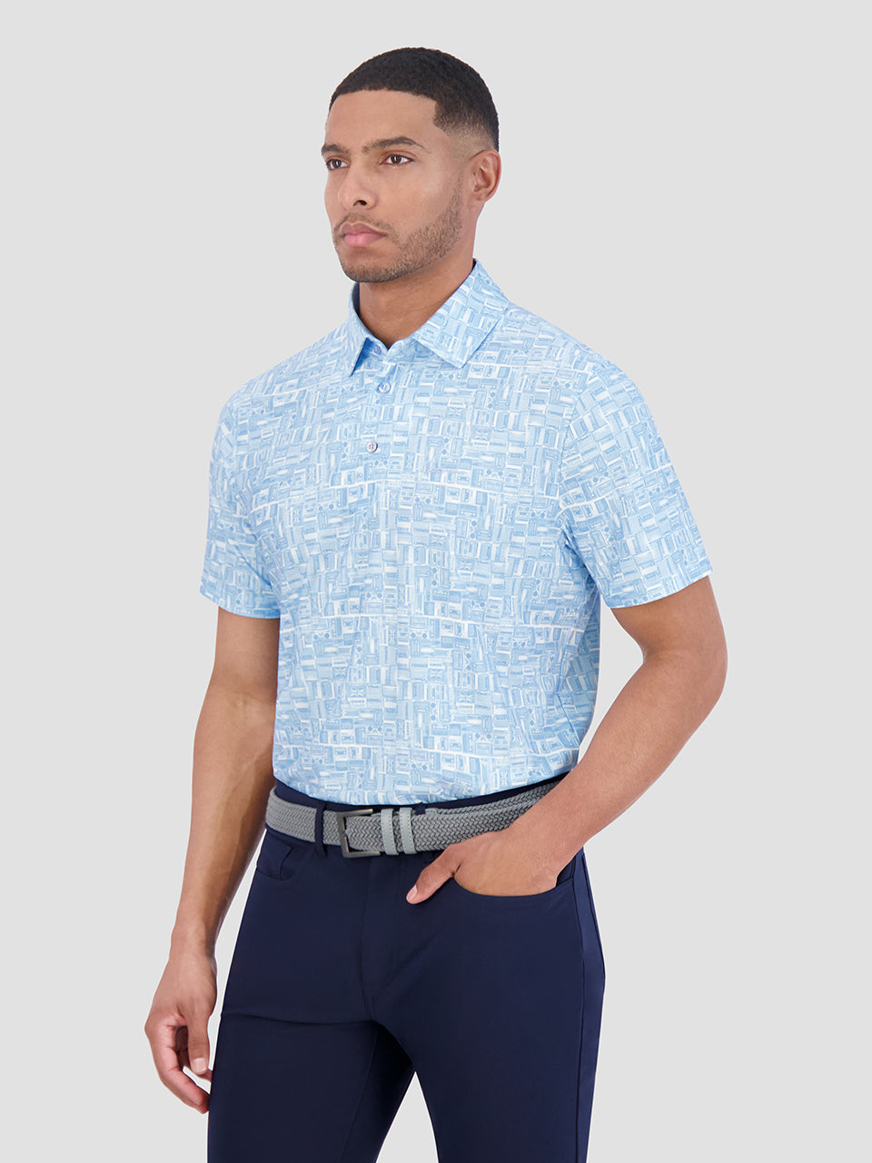 Polos Ben Sherman Radio Stack Tech Jersey Sports Fit Bleu | 76029-HZSG