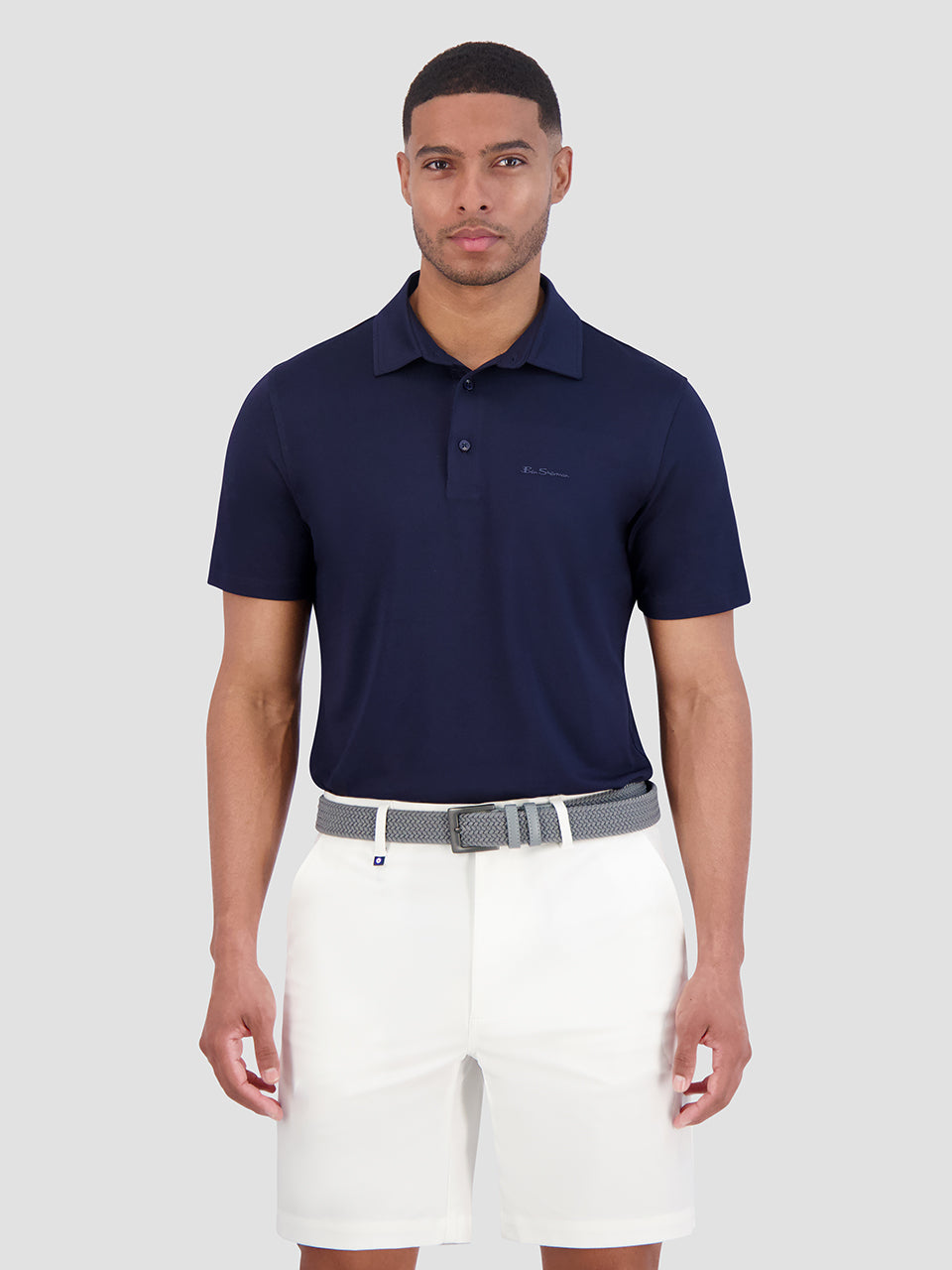 Polos Ben Sherman Solid Air Pique Sports Fit Bleu Marine | 30569-VPNI