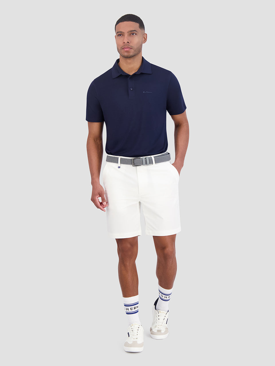 Polos Ben Sherman Solid Air Pique Sports Fit Bleu Marine | 30569-VPNI