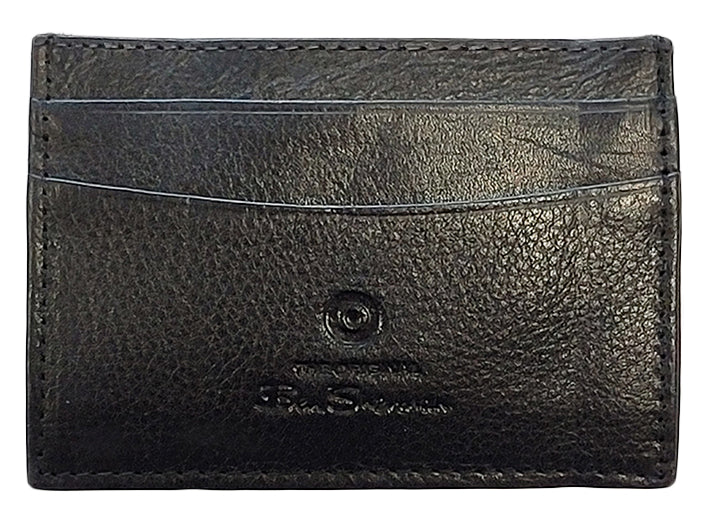 Portefeuilles Ben Sherman Koki Leather Card Holder Noir | 17856-KWDV