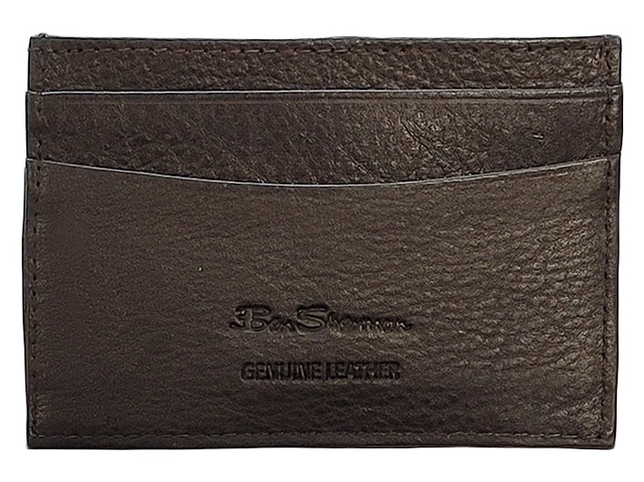 Portefeuilles Ben Sherman Koki Leather Card Holder Marron | 38751-RMDF