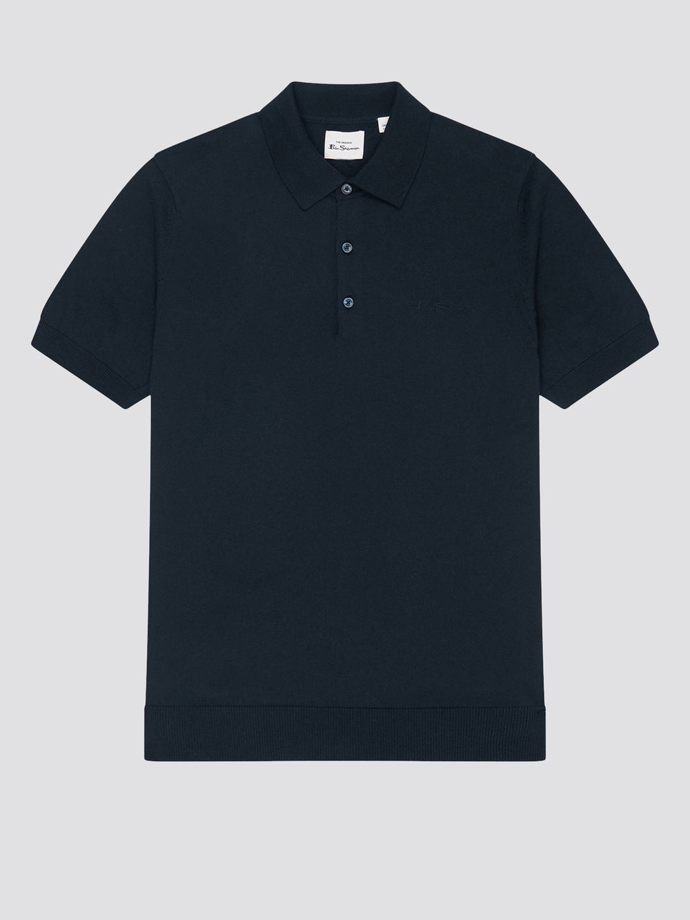 Pull À Col Polo Ben Sherman Signature Bleu Marine | 87269-BYLW