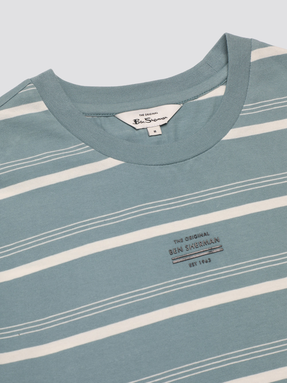 T-Shirt Ben Sherman Fine Stripe Bleu | 05642-YGFR