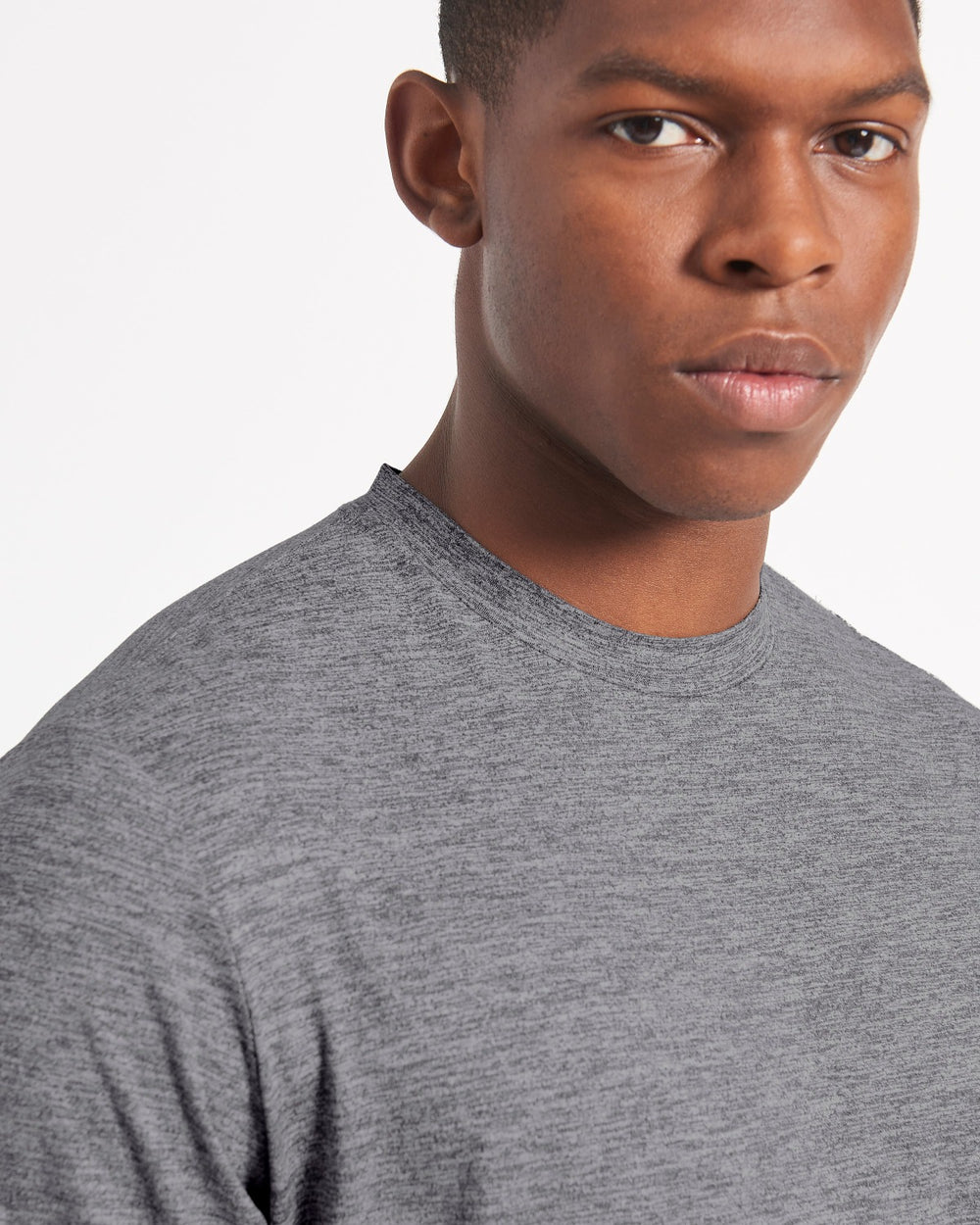 T-Shirt Ben Sherman Performance Stretch Marl Grise | 12930-CWOU