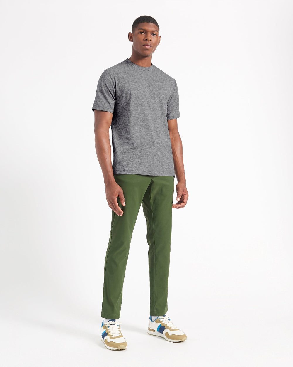 T-Shirt Ben Sherman Performance Stretch Marl Grise | 12930-CWOU