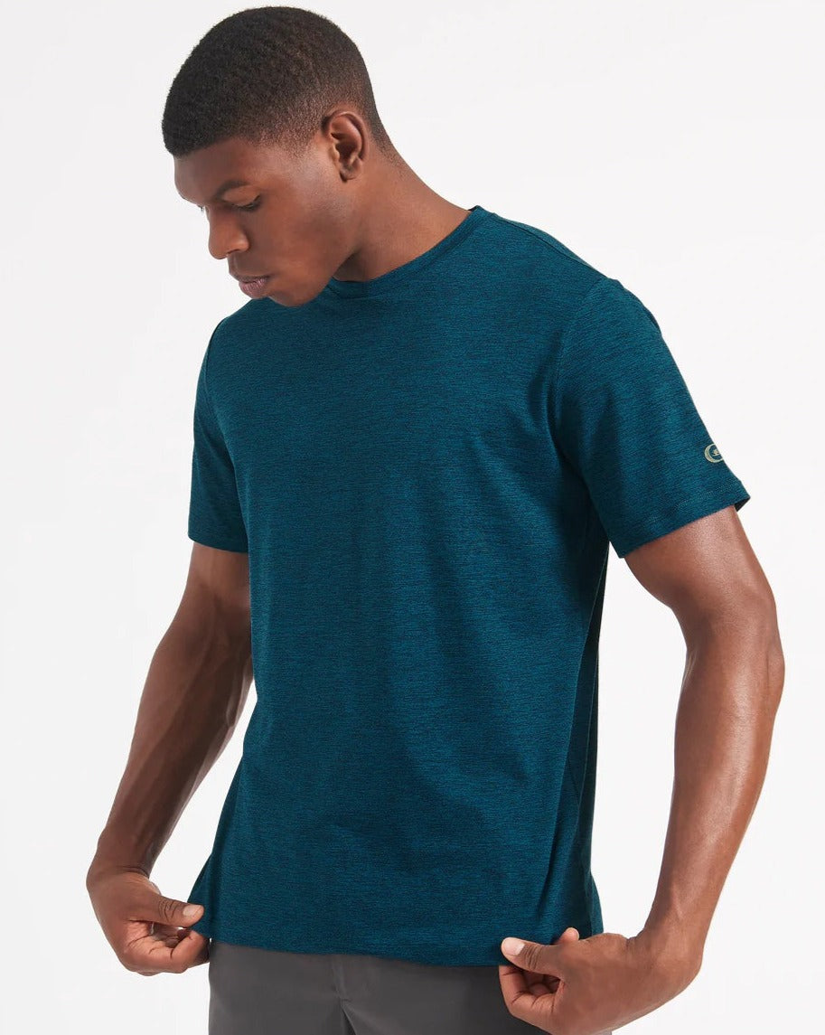 T-Shirt Ben Sherman Performance Stretch Marl Heather Bleu Marine | 57264-CJFO