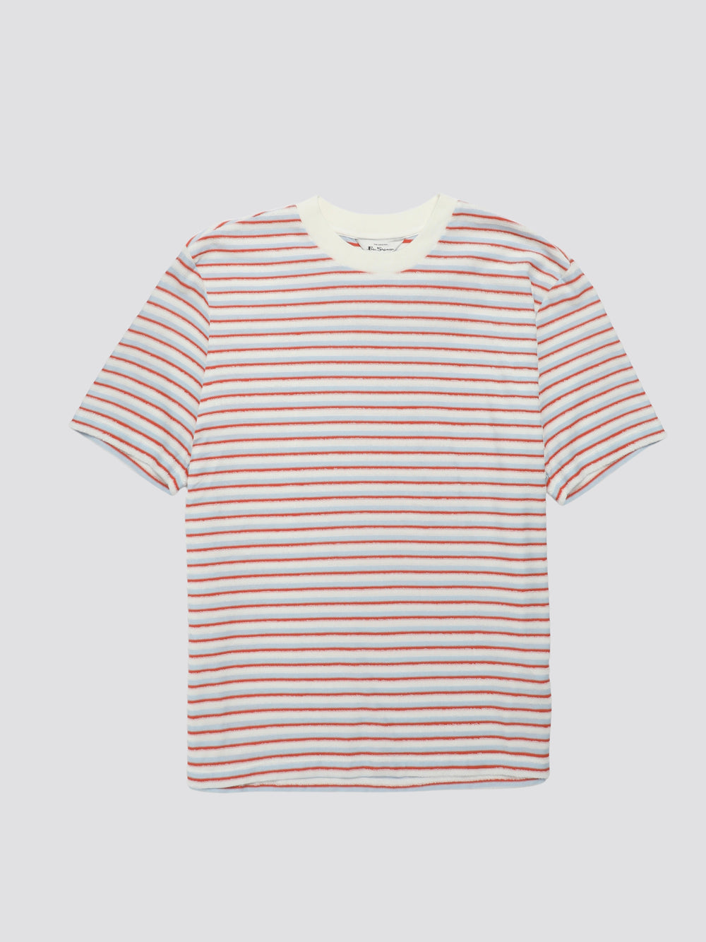 T-Shirt Ben Sherman Signature Loopback Stripe Bleu | 38679-NPHQ