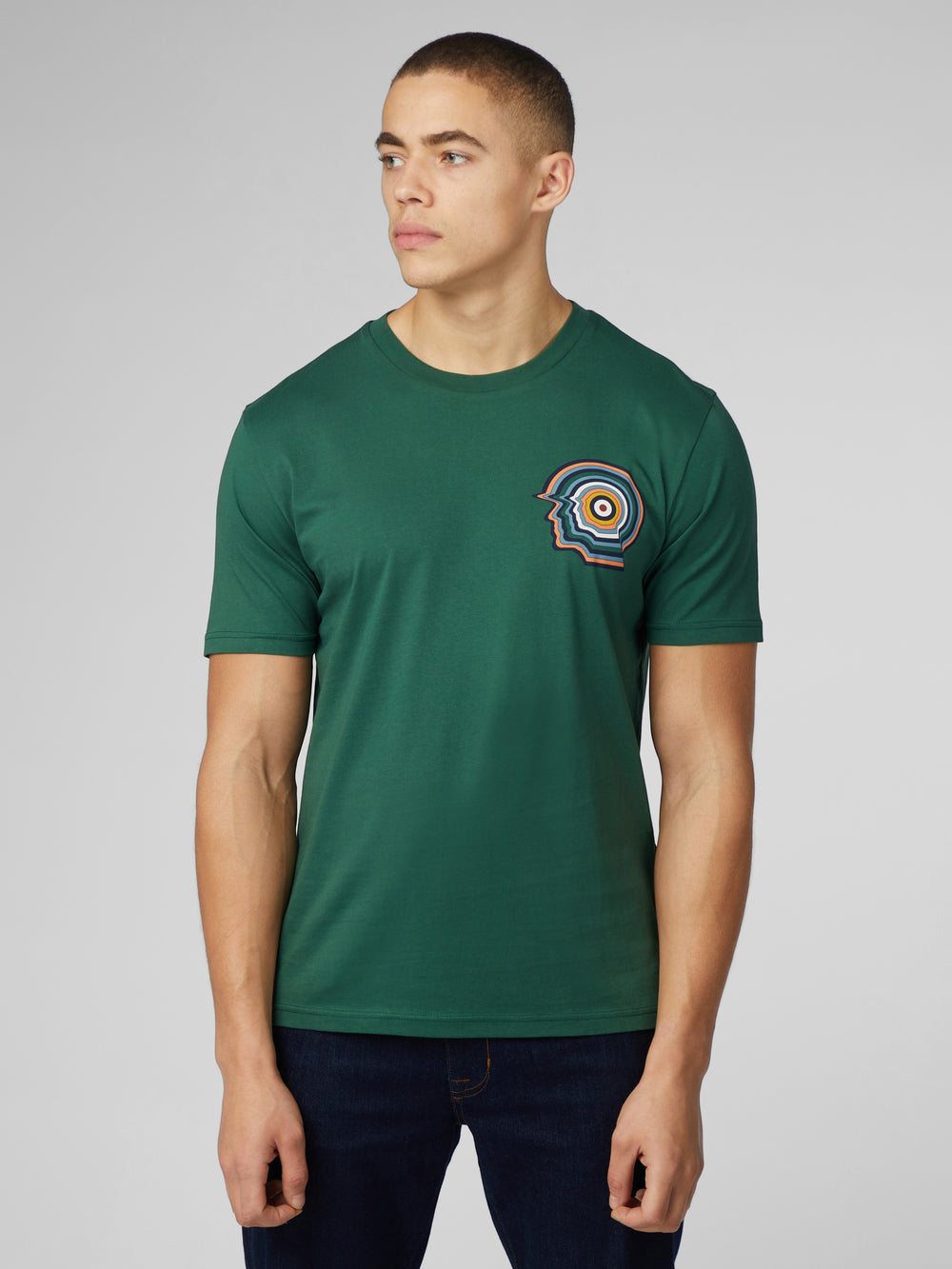 T-Shirt Ben Sherman Signature Mod Head Vert | 83620-KIHD